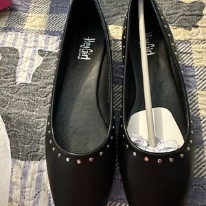 Corkys Black Flats Elegant Minimalist Loafers